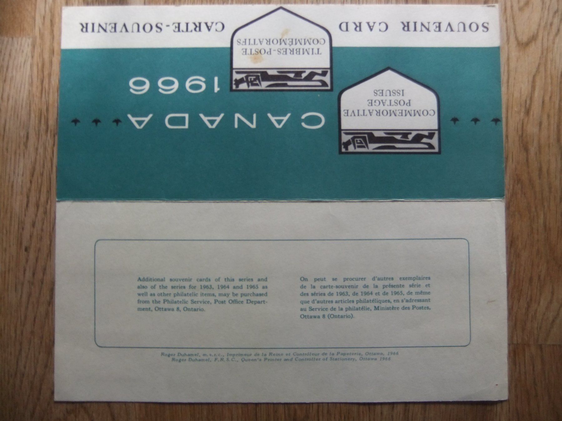 Tous les timbres: Souvenir Card Canada 1966 – D'occasion à St. Niklaus VS par wunschlos54 2