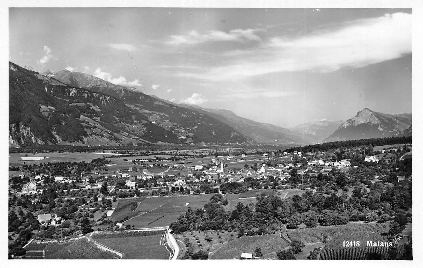 Cartoline postali: Malans – Usato da Ottikon b.Kemptth. venduto da Neptun1974