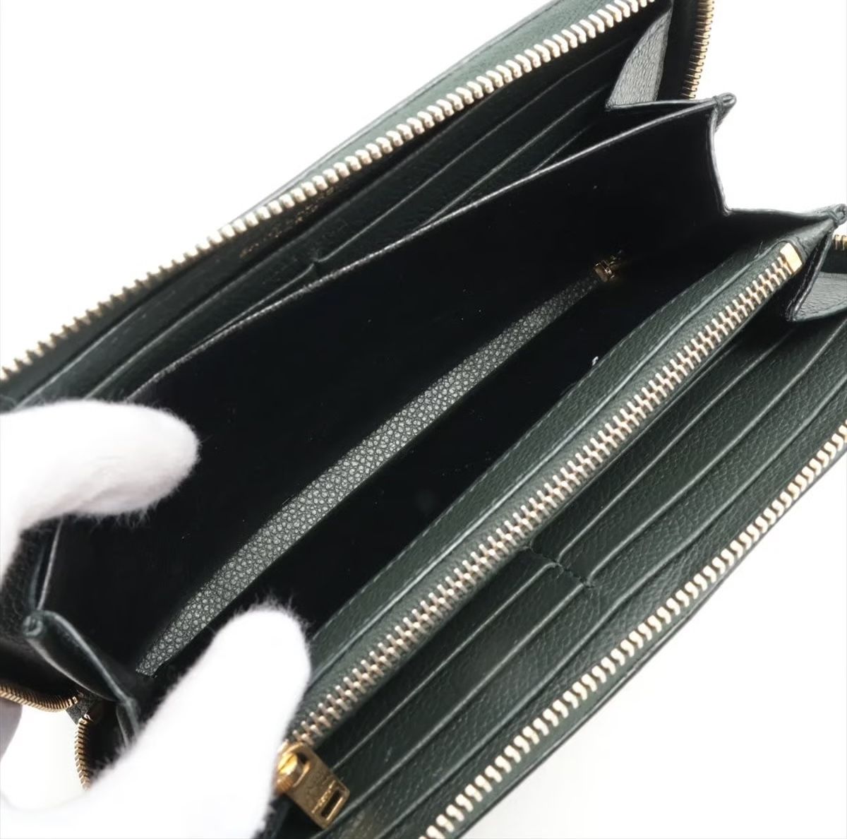 Saint Laurent Portamonete: Saint Laurent Paris Leather Wallet Green - Gratis Versand – Nuovo (secondo la descrizione) da Flawil venduto da HeritageAtelier 6