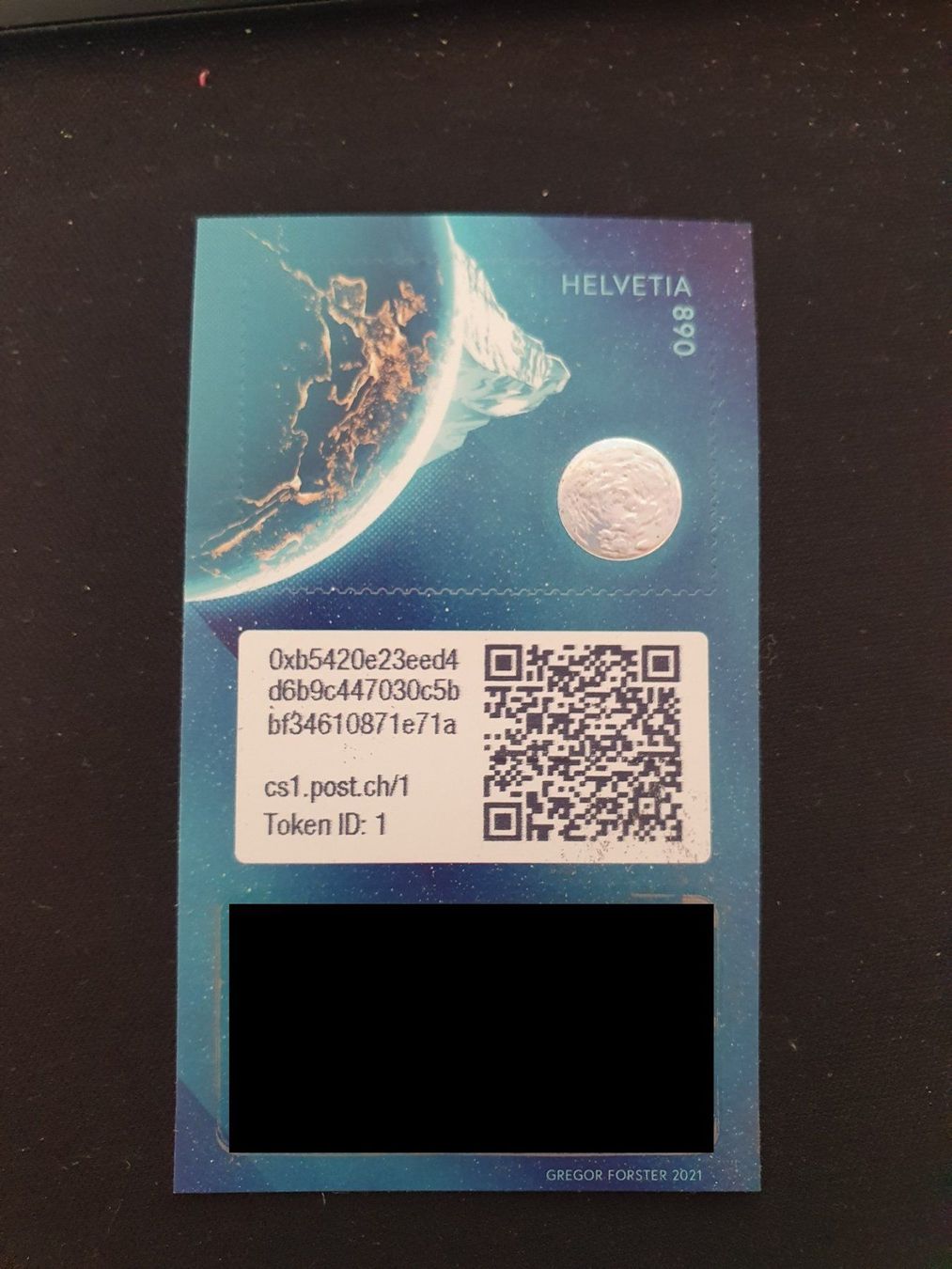 Crypto Stamp ID 1 Briefmarke Schweiz (Gebraucht) in Dübendorf für CHF 89 –  mit Lieferung auf Ricardo kaufen