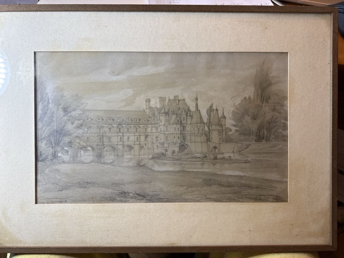 Dipinti: De PURY Paul. Dessin de Chenonceaux  – Usato da Schmitten FR venduto da Hohezelg