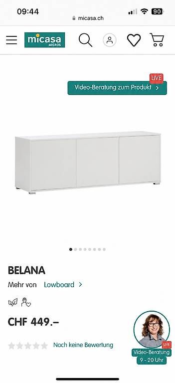 TV Möbel: Micasa BELANA Lowboard  Weiss – Gebraucht aus Geroldswil von ij9295 3
