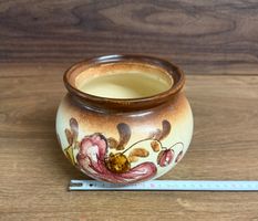 Vintage Keramiktopf, Blumendekor
