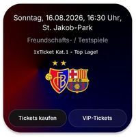 Top Lage | 1xTicket Kat. 1 | FC Basel – FC Barcelona