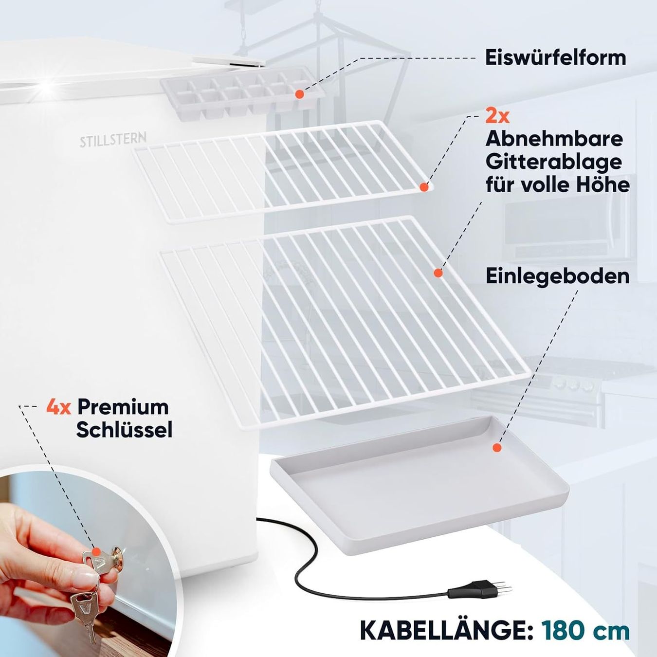 Frigoriferi & Refrigeratori: Stillstern MGS 42 Mini-Gefrierschrank – Nuovo e nell'imballaggio originale da Bottighofen venduto da zaap 3