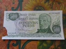 ARGENTINE  500  Pesos  Billet