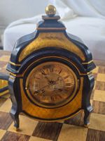 Hochwertige Kleinpendule mit Le-Castel-Uhrwerk – Blau / Gold