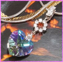 Herz Anhänger mit Zirkonia & Kette