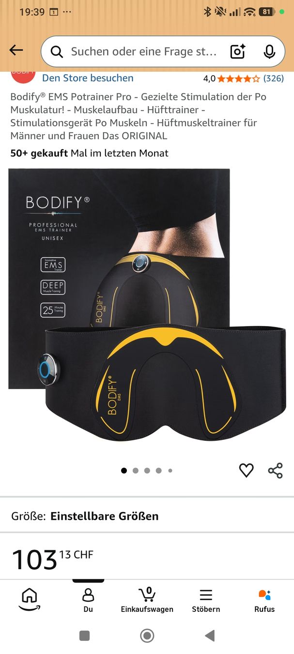 Bodyshape Hometrainer: Bodify EMS Trainer – Neu (gemäss Beschreibung) aus Windisch von tiru90