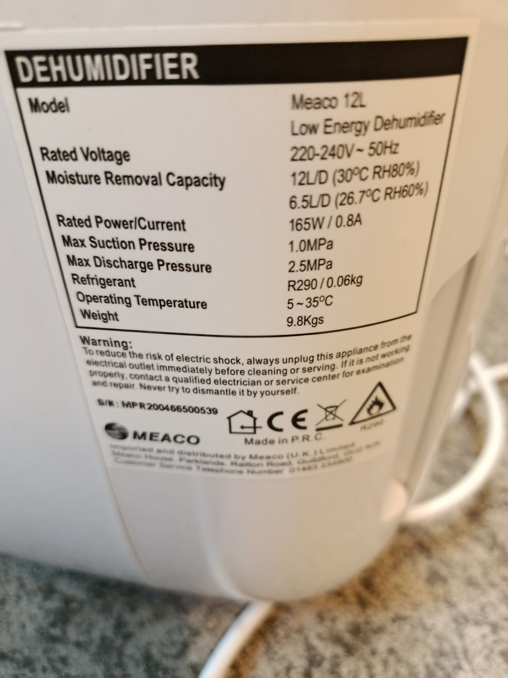 Deumidificatori: Luftentfeuchter MEACO 12 l Low Energy – Usato da Bern venduto da Sark1666 4