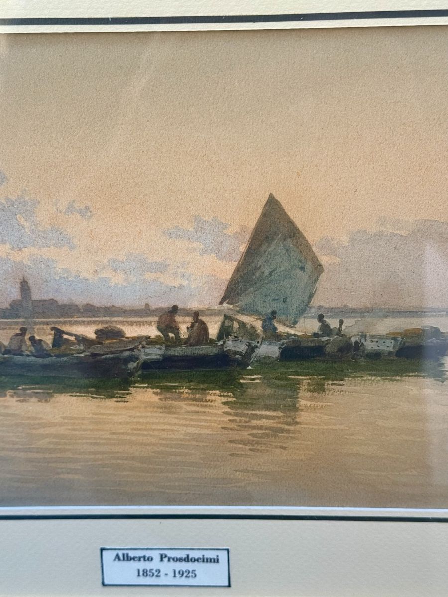 Tableaux: Aquarell Alberto Prosdocimi Venedig 1852-1925 – D'occasion à Mezzovico par bauhaus70 2