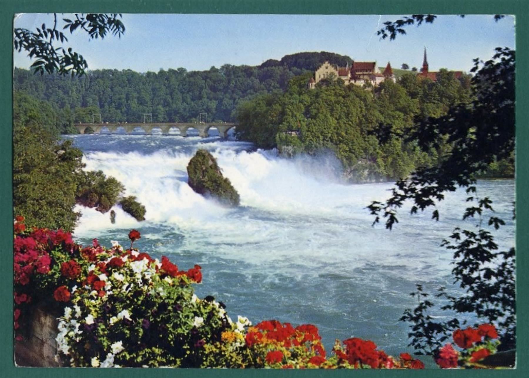 Cartoline postali: Rheinfall mit Schloss Laufen, ungelaufen, Grossformat – Usato da Sargans venduto da Hausi1951