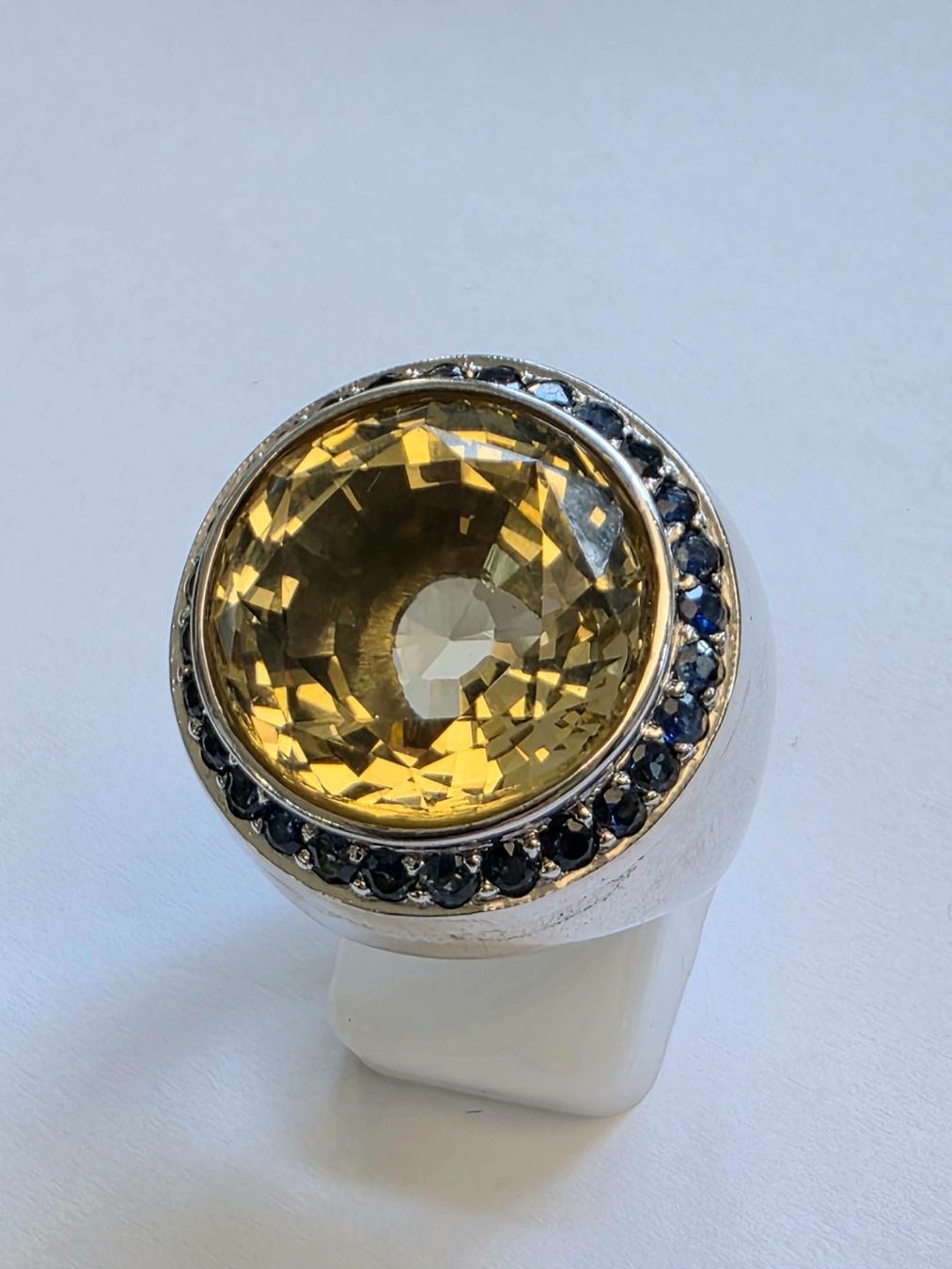 Anelli: Silber Ring Citrin Saphir Grösse 56 Neu – Nuovo (secondo la descrizione) da Zürich venduto da Bieter04 6