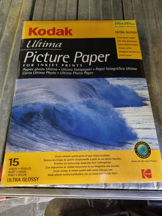 KODAK Instant fotopapier, 100 vellen fotopapier, formaat 102 x 152 mm, glanzende afwerking, 180 g/m², compatibel met inkjetprinters
