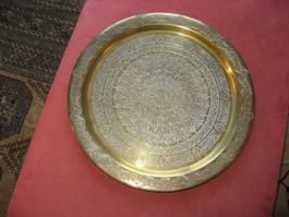 Messing Teller orientalisch DM 39,5 cm