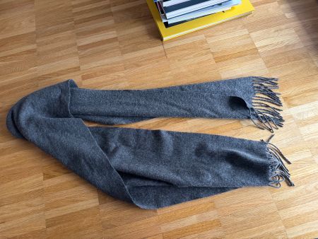 Schal Woll Grau
