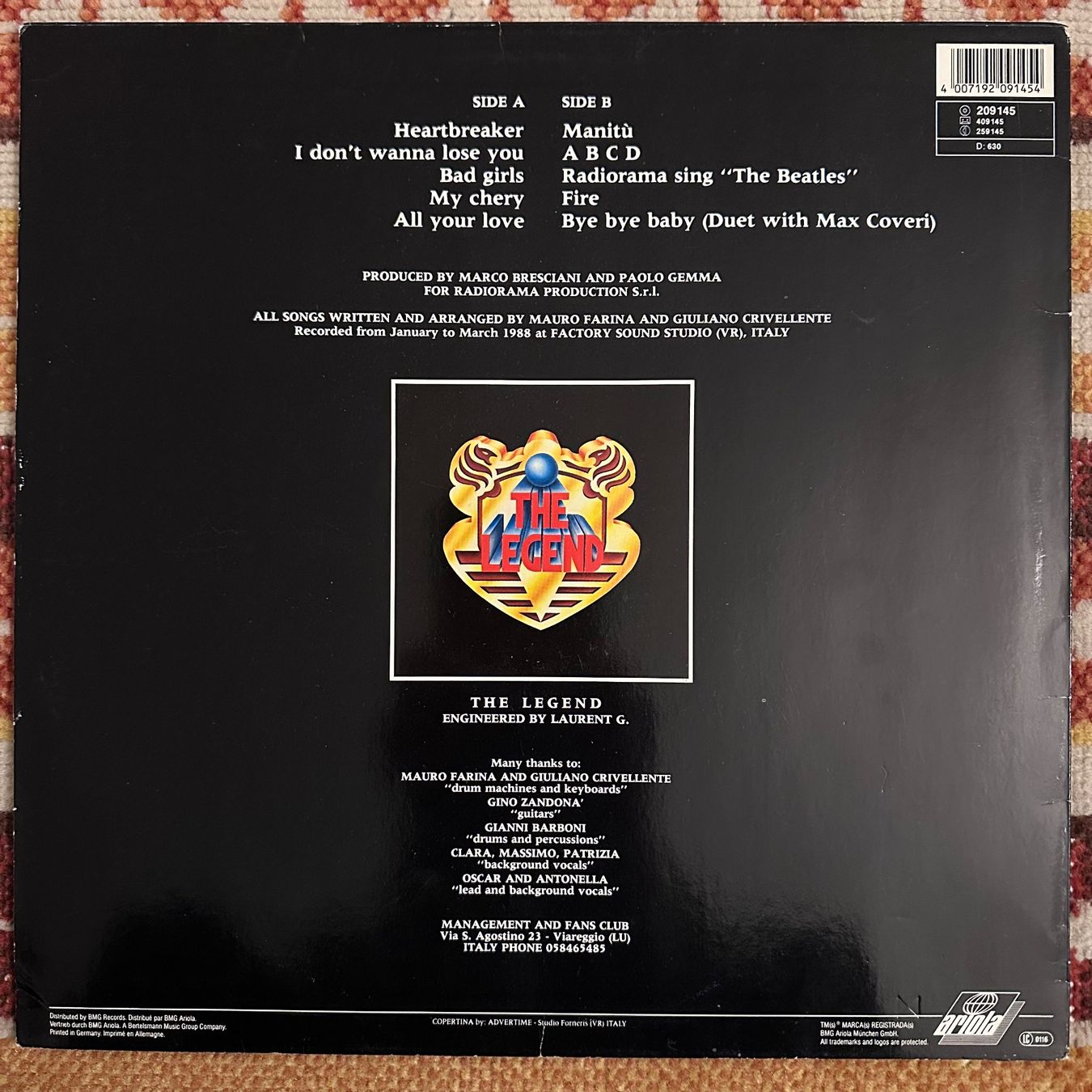 Dischi in vinile: LP - Radiorama - The Legend – Usato da Breganzona venduto da Onairda75 1