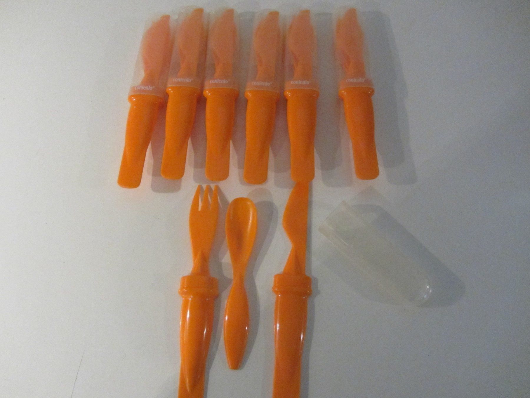 Couverts: 7 x Camping-Besteck orange – Neuf avec emballage d'origine à Egliswil par chroetli22 1