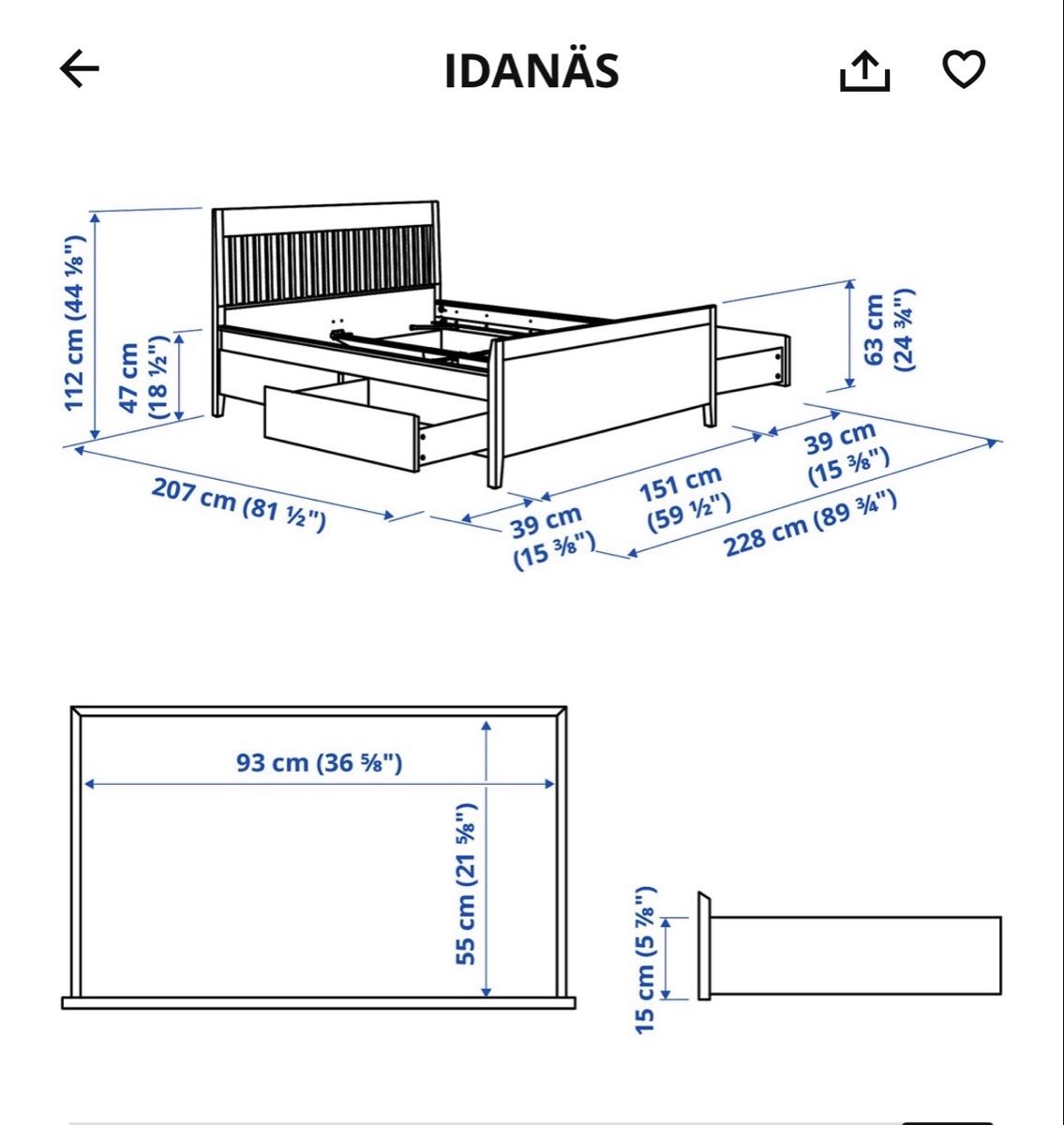 Betten: Lit Idanäs 140x200 – Gebraucht aus Genève von Leow1208 2