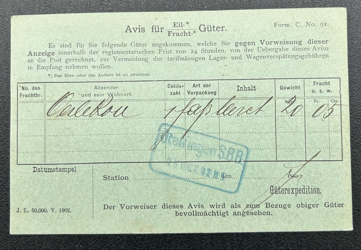 Tous les timbres: Avis Karte Otelfingen – D'occasion à Horw par Tellbub 1