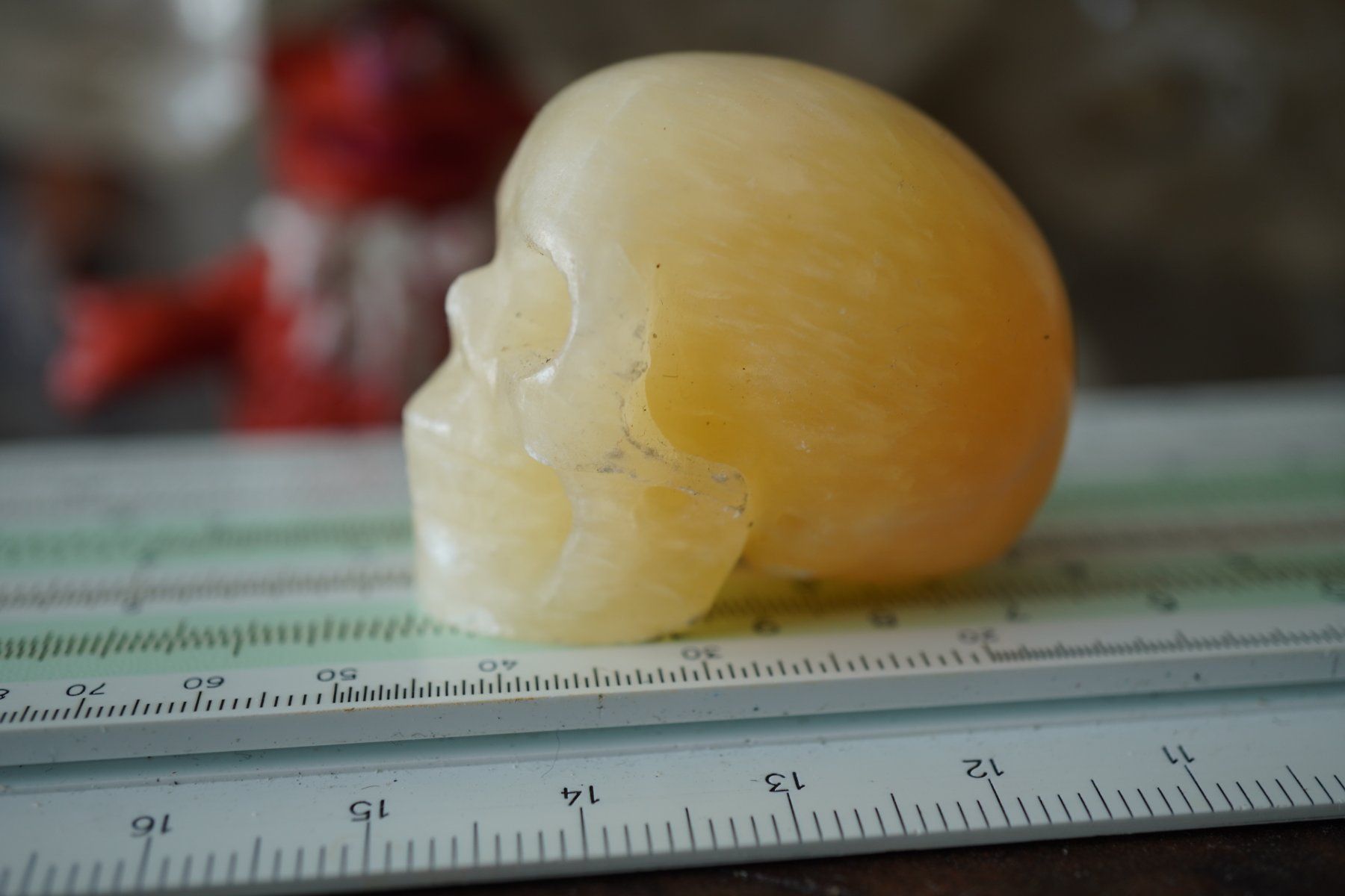 Mineralien & Heilsteine: Calcit  Gelb    Skull  Detailliert     "Topstone" – Neu und originalverpackt aus Eschenbach SG von topstone 3