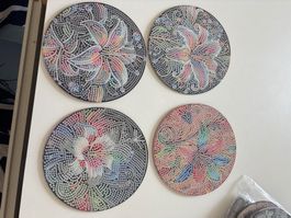 Untersetzer Diamond Painting Blume
