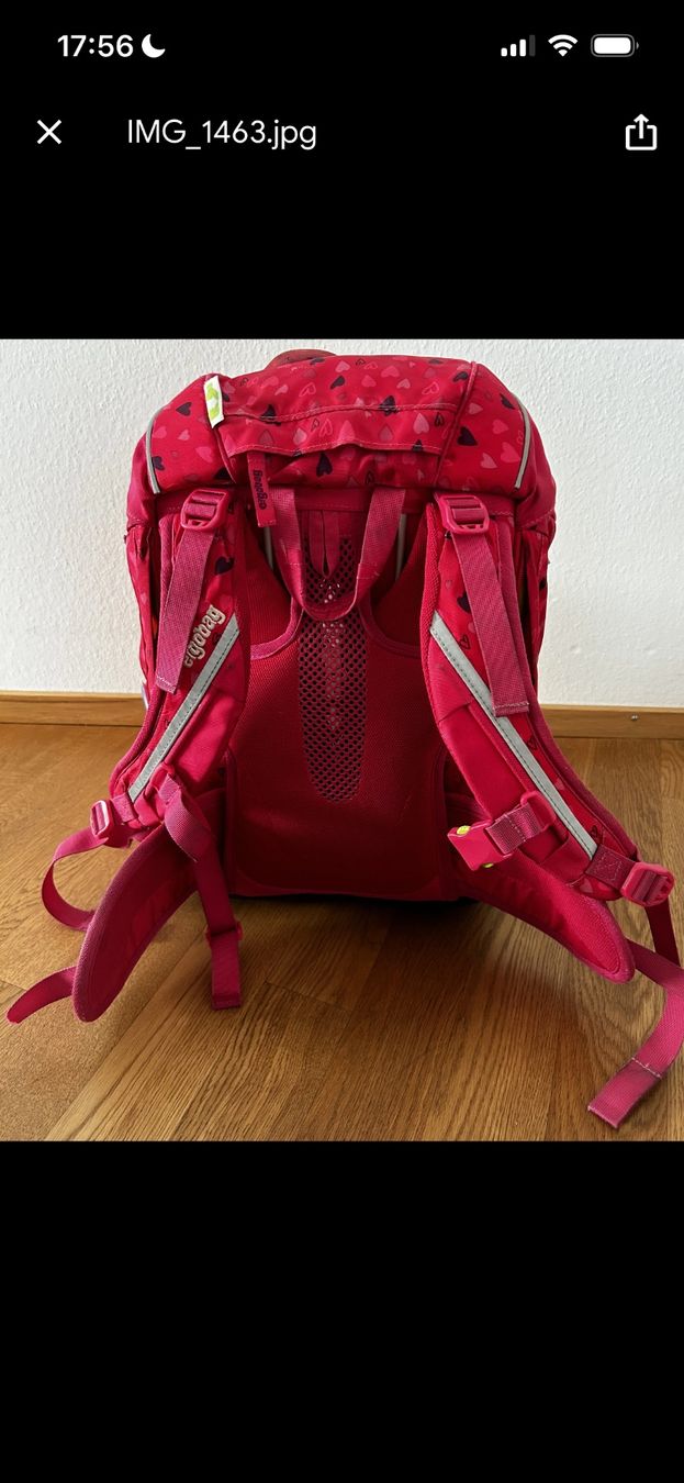 Borse & Zaini: Ergobag School Backpack - Pink with Hearts & Horse Design! – Usato da Binningen venduto da ale_6685 1