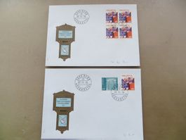 2 Briefe FDC Landschaften+Kunsthandwerk 1975