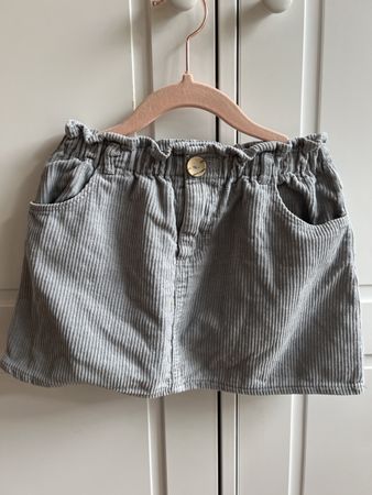 Zara Corduroy Skirt Gr. 110 / 4-5 Years Gray Girl