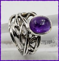 ♛ Amethyst 925 Silber Ring