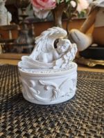 Schmuckdose mit Engel - Dekoration im Barockstil - Weiss