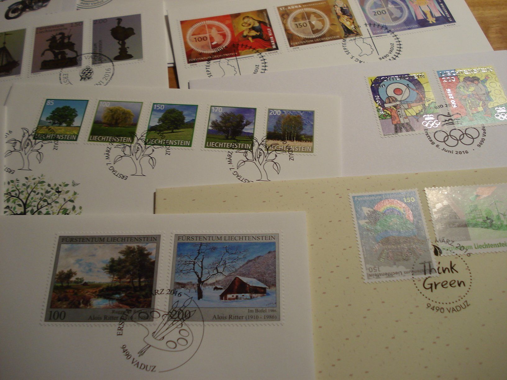 Tous les timbres: Liechtenstein Set FDC 2016, 14 Belege – D'occasion à Niederwil AG par morostahu 5