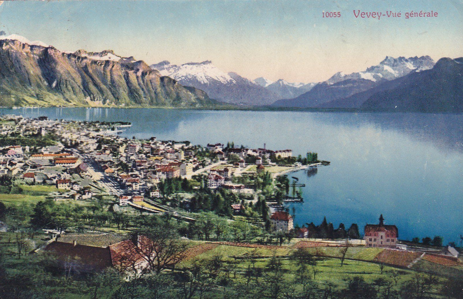 Cartoline postali: Vevey vue générale N°10055 – Usato da Cormoret venduto da Pascalll2001