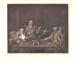 Neujahrsblatt Künstlergesellschaft 1809 Kartenspieler