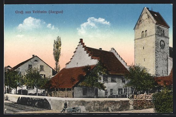 Cartoline postali: Veltheim, Strassenpartie mit Blick auf d – Usato da Berlin venduto da bartko-reher