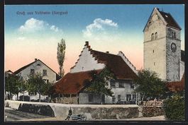 Veltheim, Strassenpartie mit Blick auf d