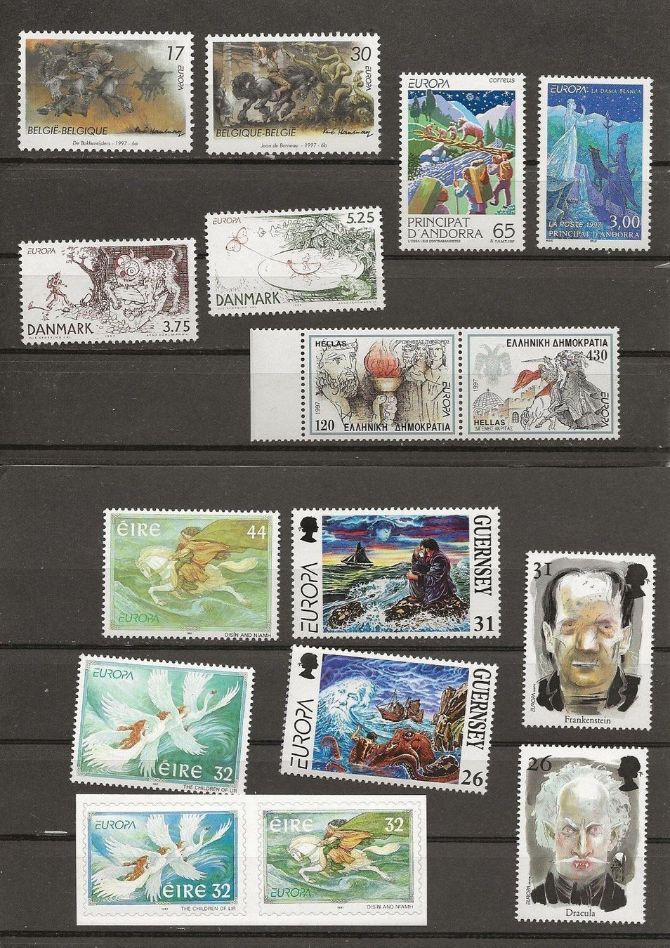 Tous les timbres: Europa Lot année1997 ** – Neuf (Voir description) à Sion par PierreP01