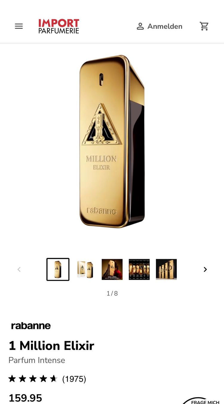 Paco Rabanne Parfums & Eau de Toilette: Parfum 1 Million Paco Rabanne 100ml ELIXIR – D'occasion à Maienfeld par tobeyl2020