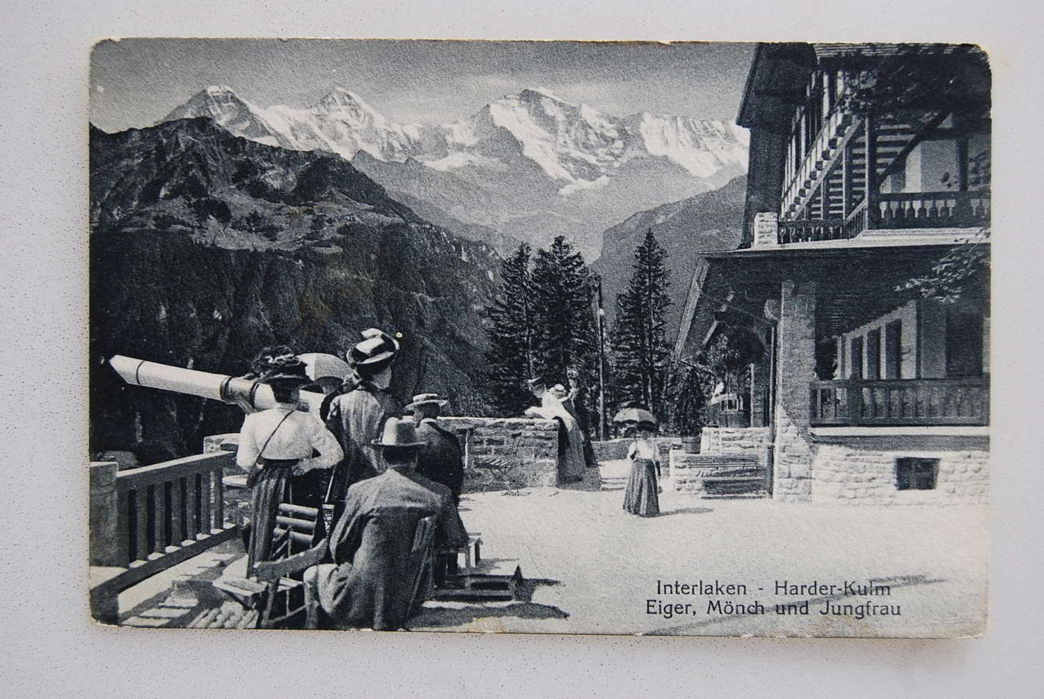 Cartoline postali: AK Interlaken - Harder Kulm, Eiger, Mönch und Jungfrau – Usato da Rüfenacht BE venduto da Toro06