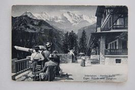 AK Interlaken - Harder Kulm, Eiger, Mönch und Jungfrau