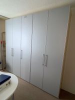 Kleiderschrank/Aufbewahrungsschrank 5-türig Silbergrau