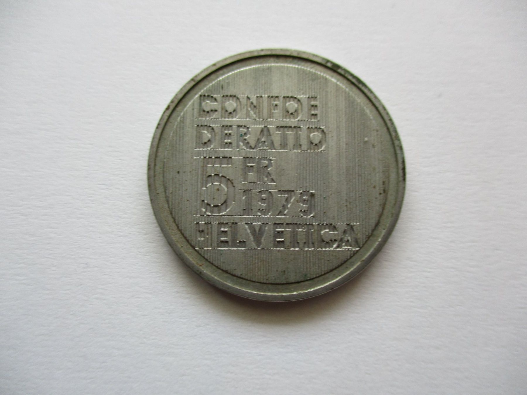 Tutti le monete: Pièce de 5 Fr. commémorative Einstein 1979 – Usato da La Sarraz venduto da vic_v6kz