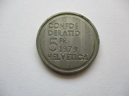 Pièce de 5 Fr. commémorative Einstein 1979