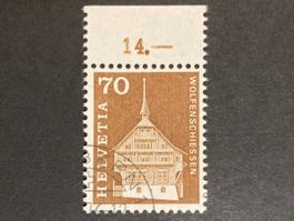1967 Wolfenschiessen 70 C. ET (ZNr 418)