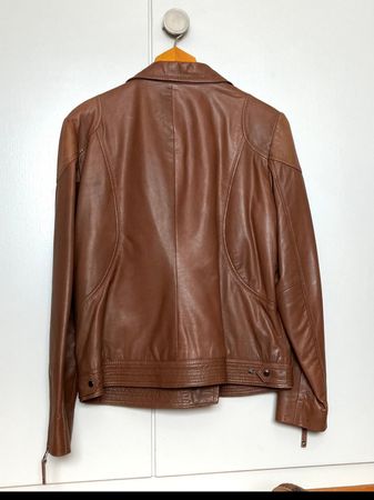 Veste en cuir brune  véritable Maddison Taille 46 neuve