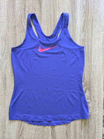 Canotta Nike Pro viola-blu, taglia L, ottima per l'estate!