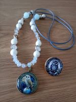 Eulen Schmuckset: Halskette und Anstecker, neuwertig!