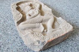 Skulptur aus Sandstein, Kambodscha, alt, Apsara, schön & RAR