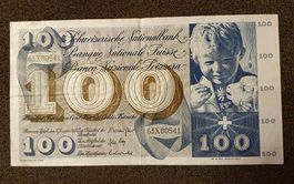 Banconota/banknote 100 fr 1969