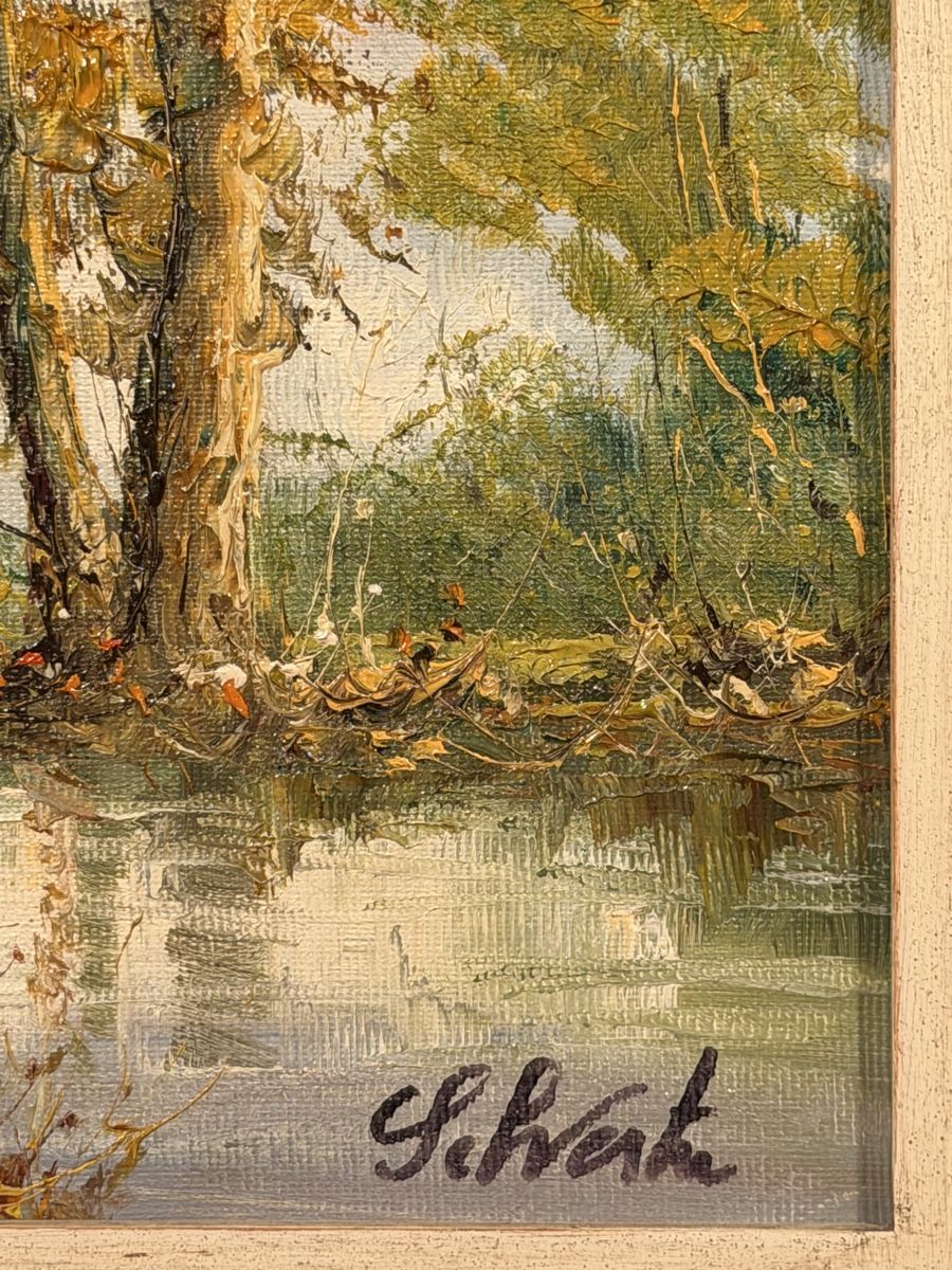 Dipinti: Charming Autumn Landscape Painting signed – Usato da Lausanne venduto da artnouveau04 3